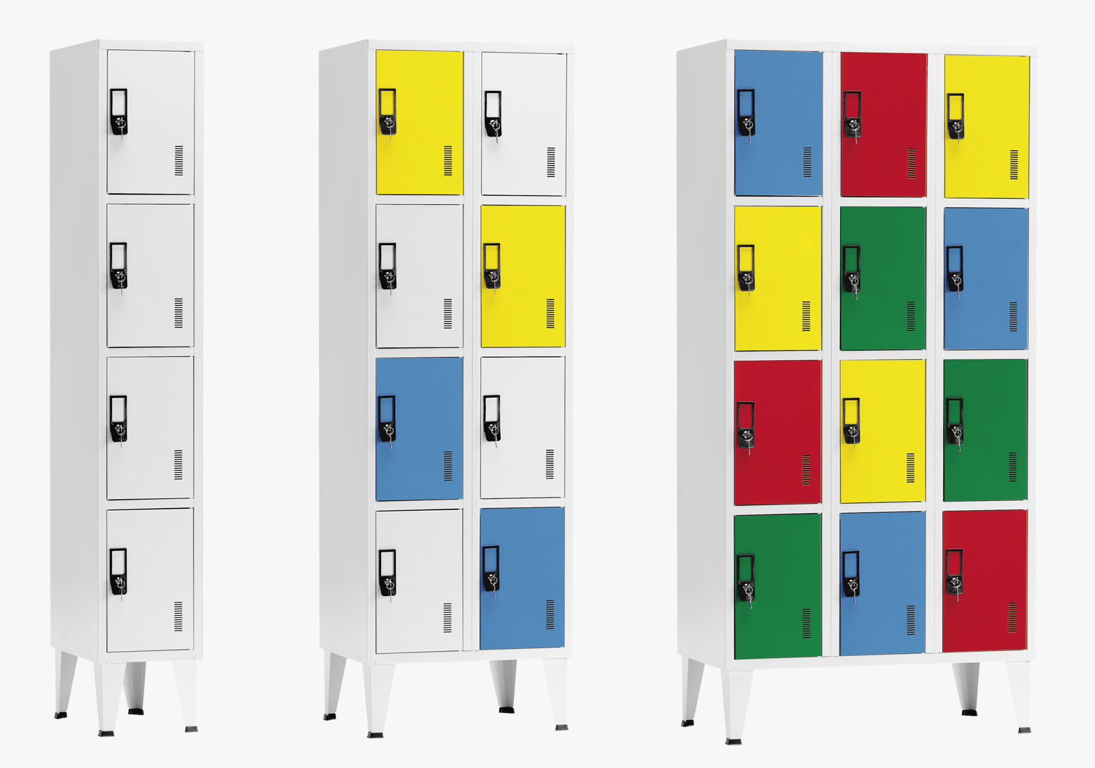Armário vestiário de 4 cacifos sobrepostos