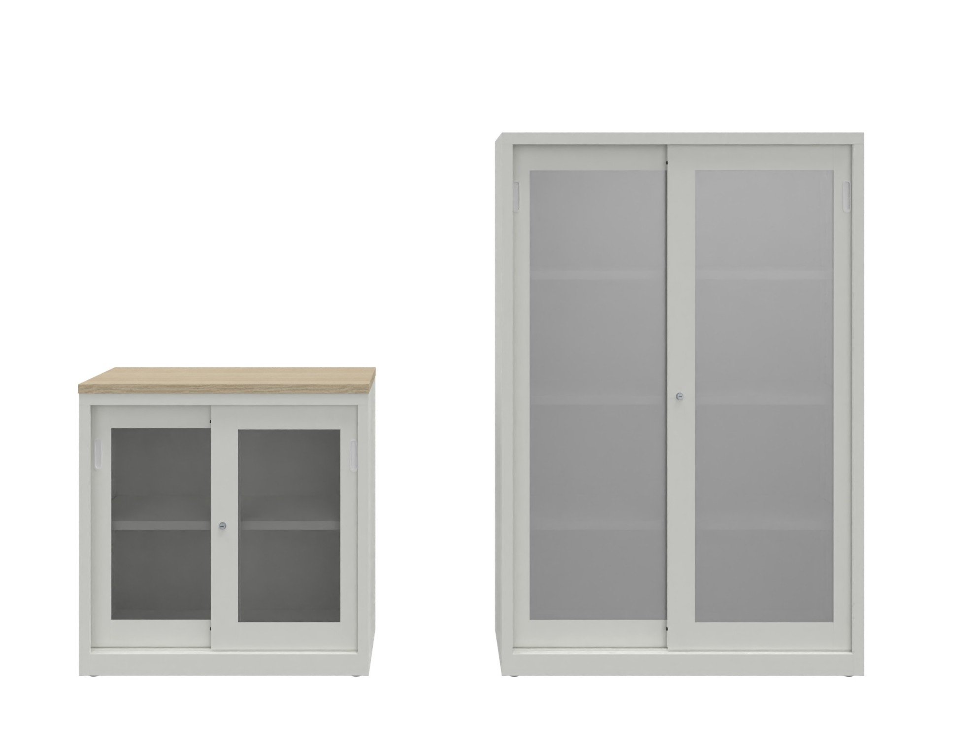 Armário Metálico STD Portas Correr Vidro