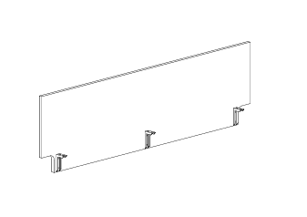 Divisória para mesa dupla TRIM em TECIDO